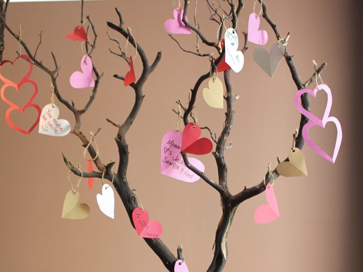 DIY Valentine's Day Tree Decor