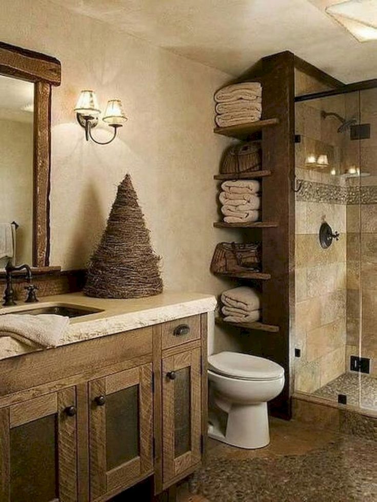 Trendy Rustic Bathroom Design