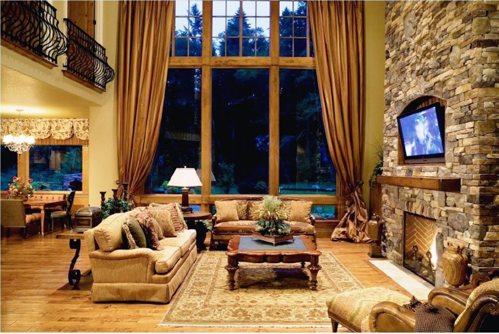 Living Room Rustic Styles With Furniture Sets