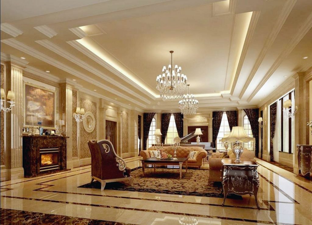 Luxury Interior Design With Classic Style And Amazing Ceiling Design