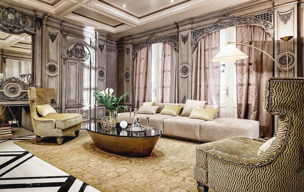 Neoclassical Art Deco Features Two Luxurious Interiors
