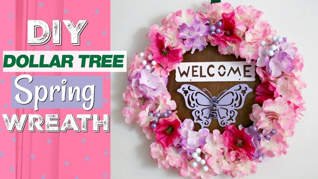 DIY Spring-Valentine Dollar Tree Wreath