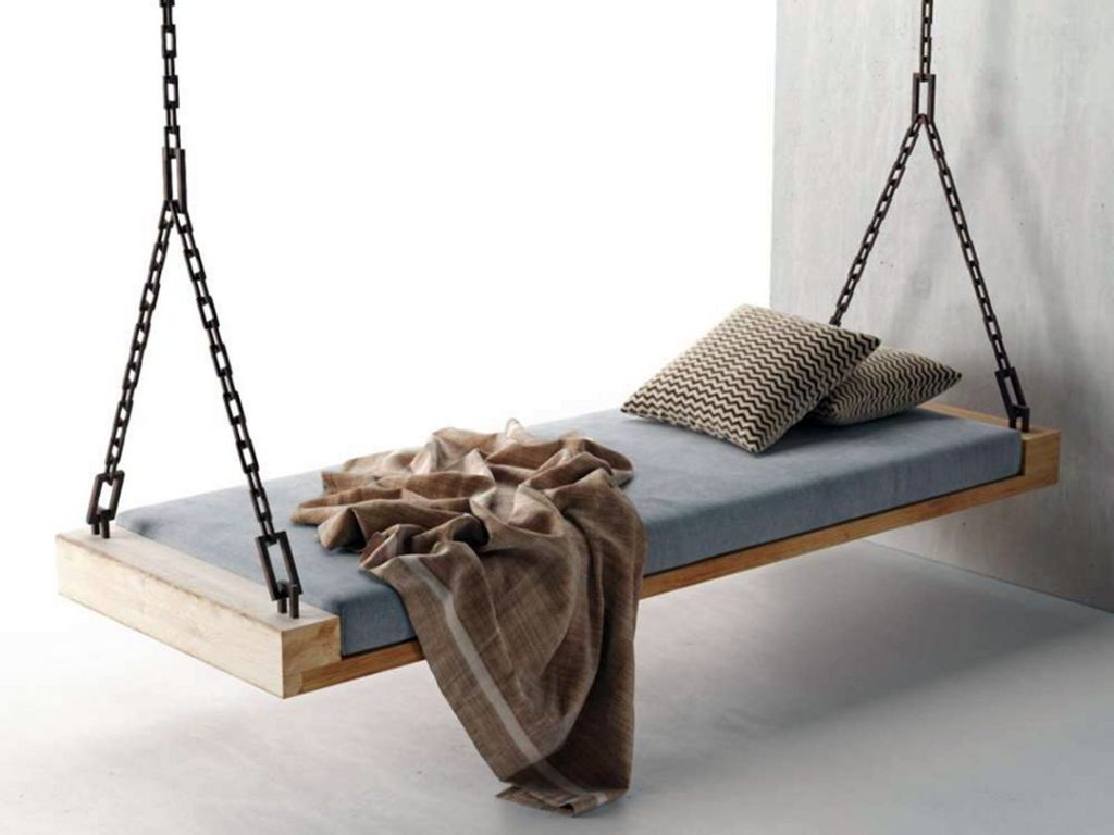 Simple Single Hanging Bed Design