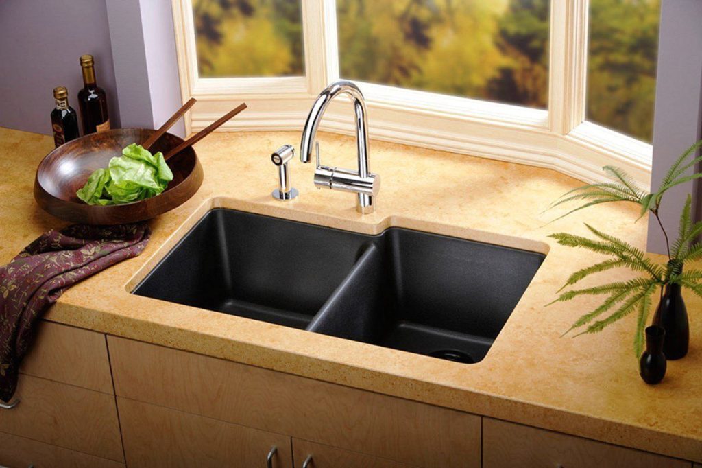 Black Mate Kitchen Sink Design Ideas