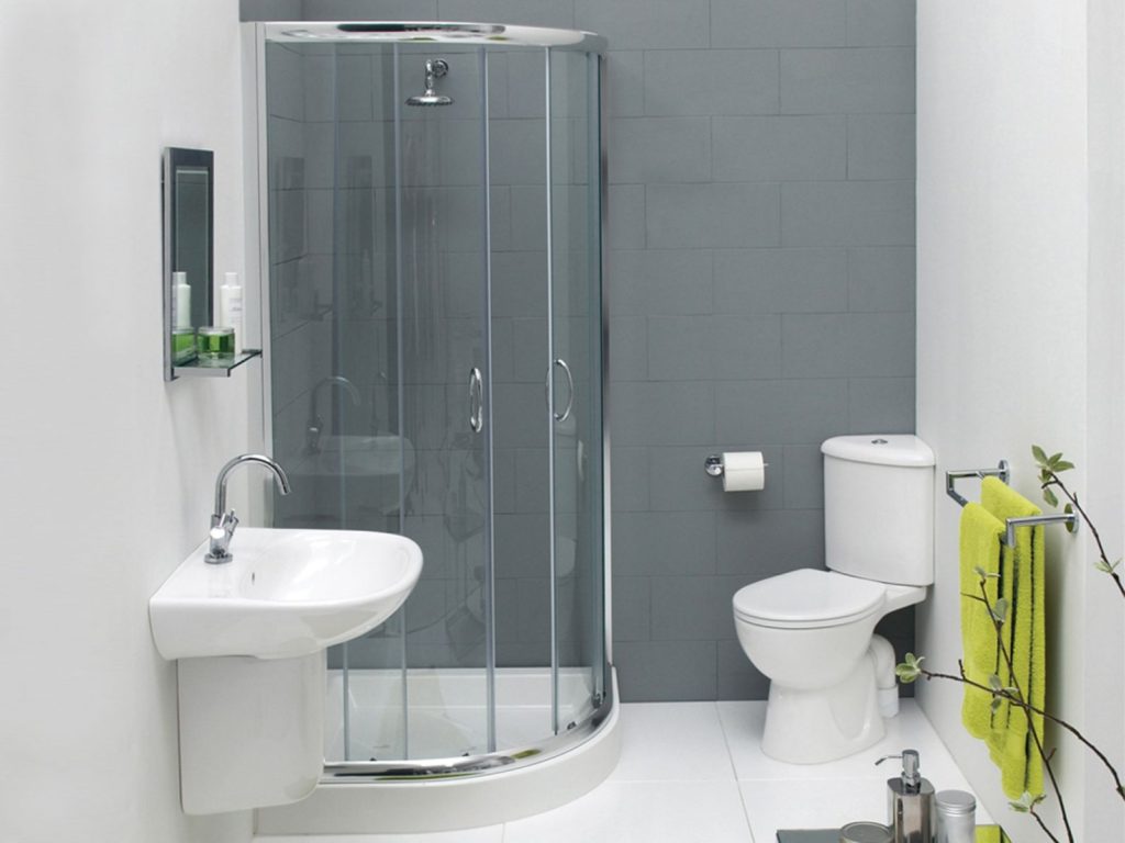 Elegant Small Bathroom with Shower Area