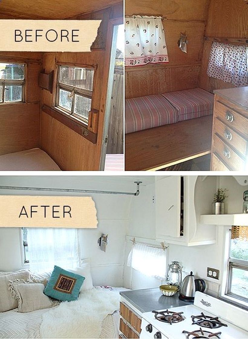 Before And After Rv Camper Interior