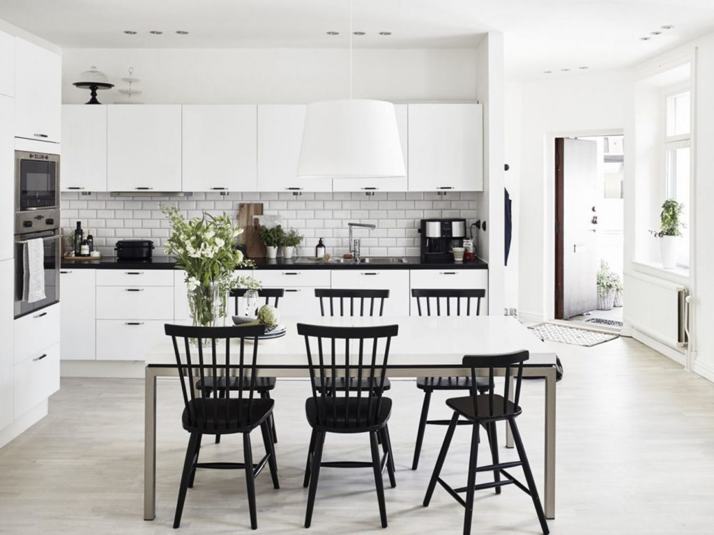 Comfortable Kitchen With Monochrome Style Ideas