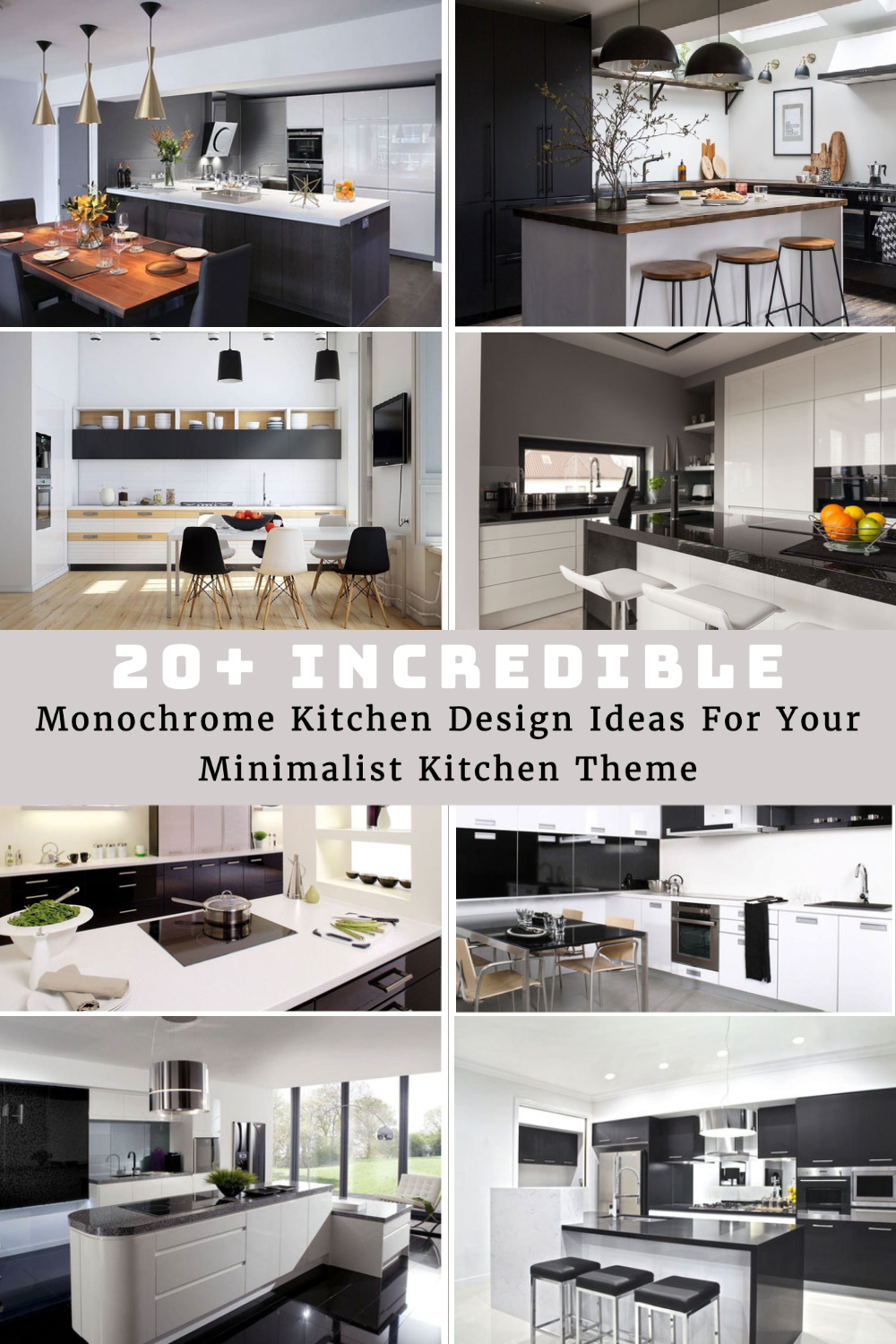 Monochrome Kitchen Design Ideas For Your Minimalist Kitchen Theme