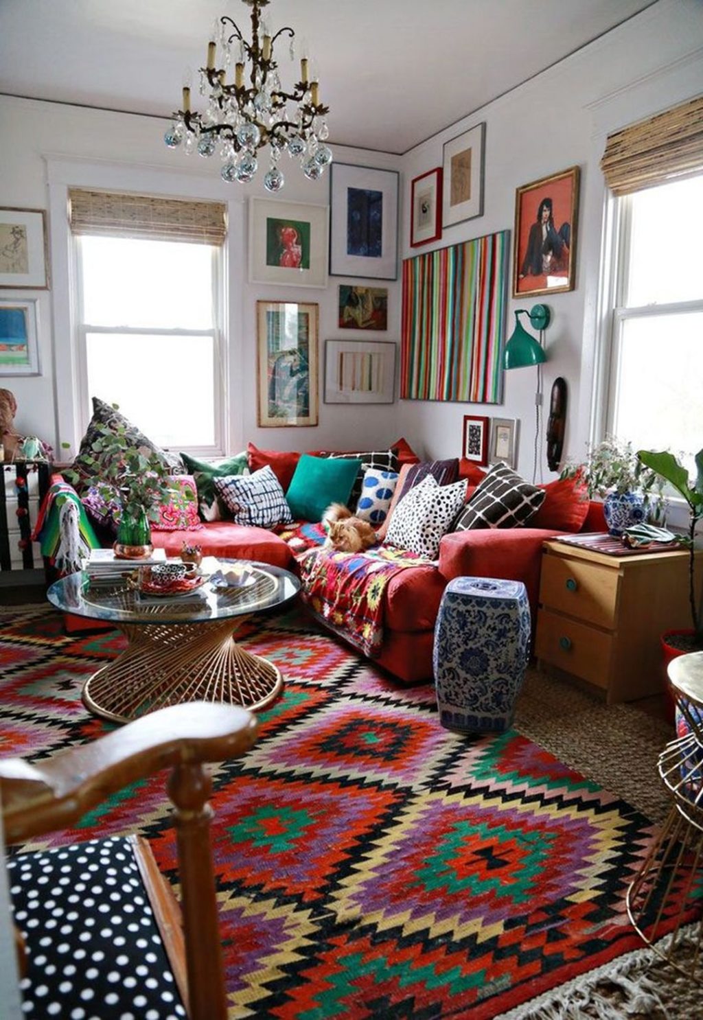 Bohemian Living Room Carpet Ideas