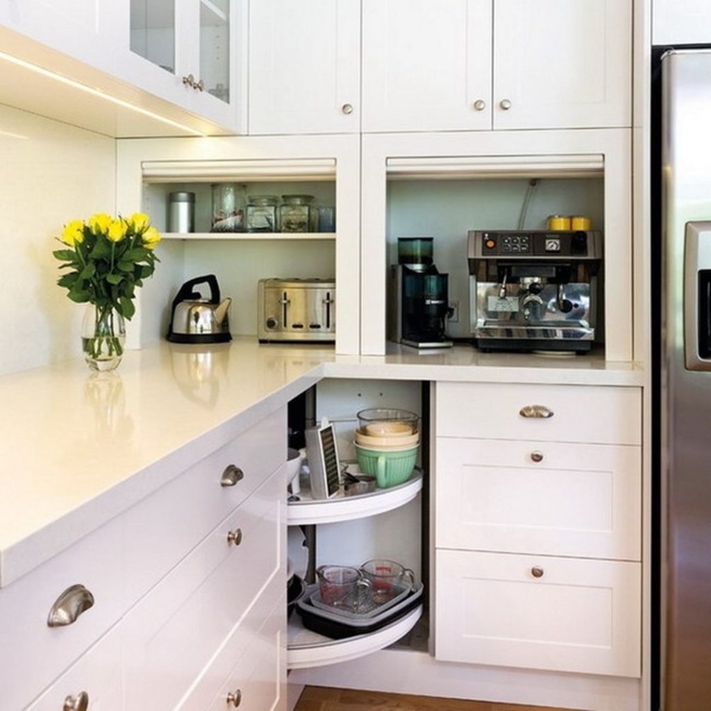 Elegant Small Kitchen Storage Design