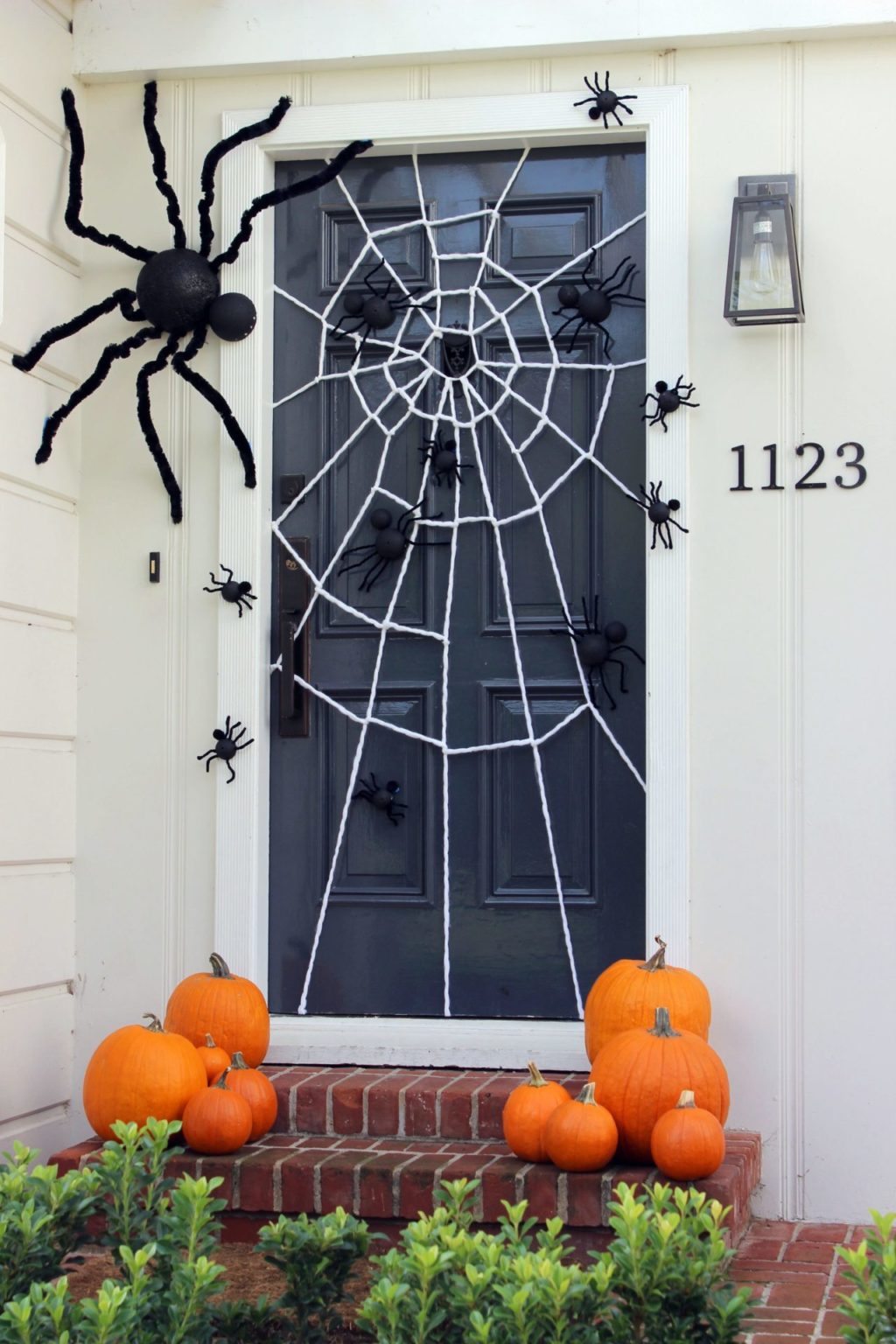 Halloween Spider Web Front Door Decor via mallsruh com
