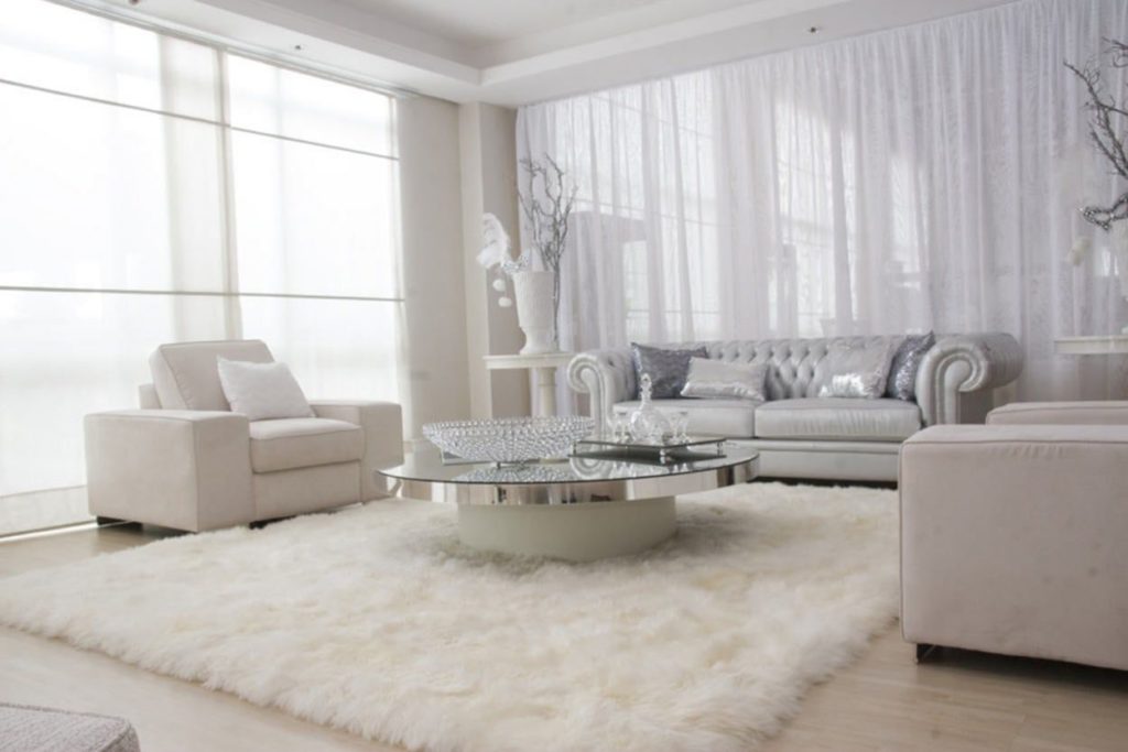 White Living Room Carpet Ideas