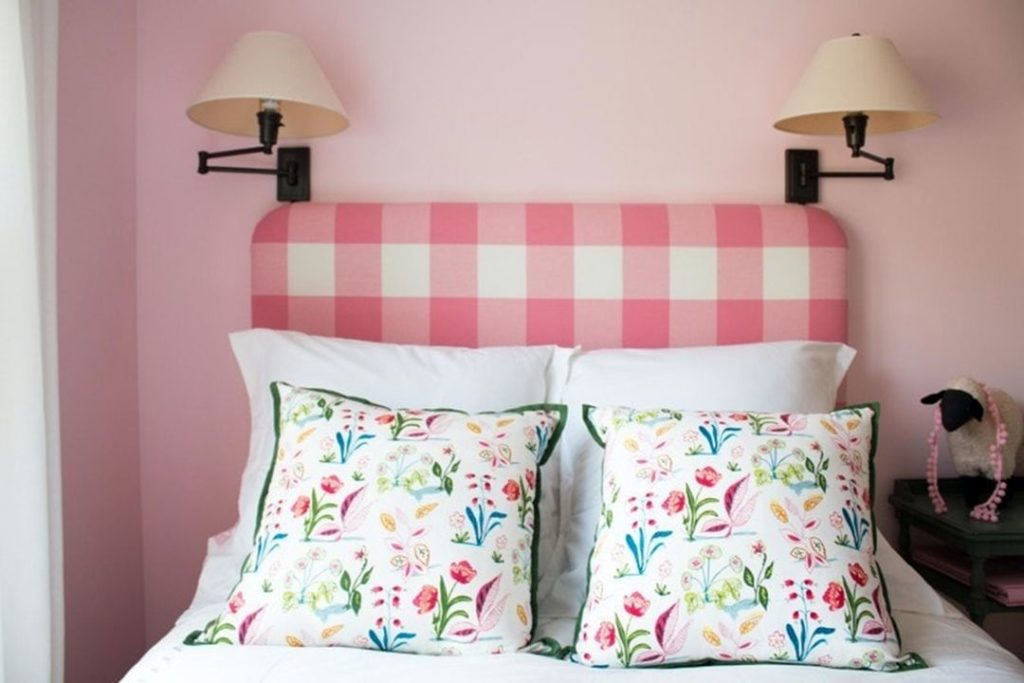 Cute DIY Upholstered Headboard source All Things Big And Small Blog