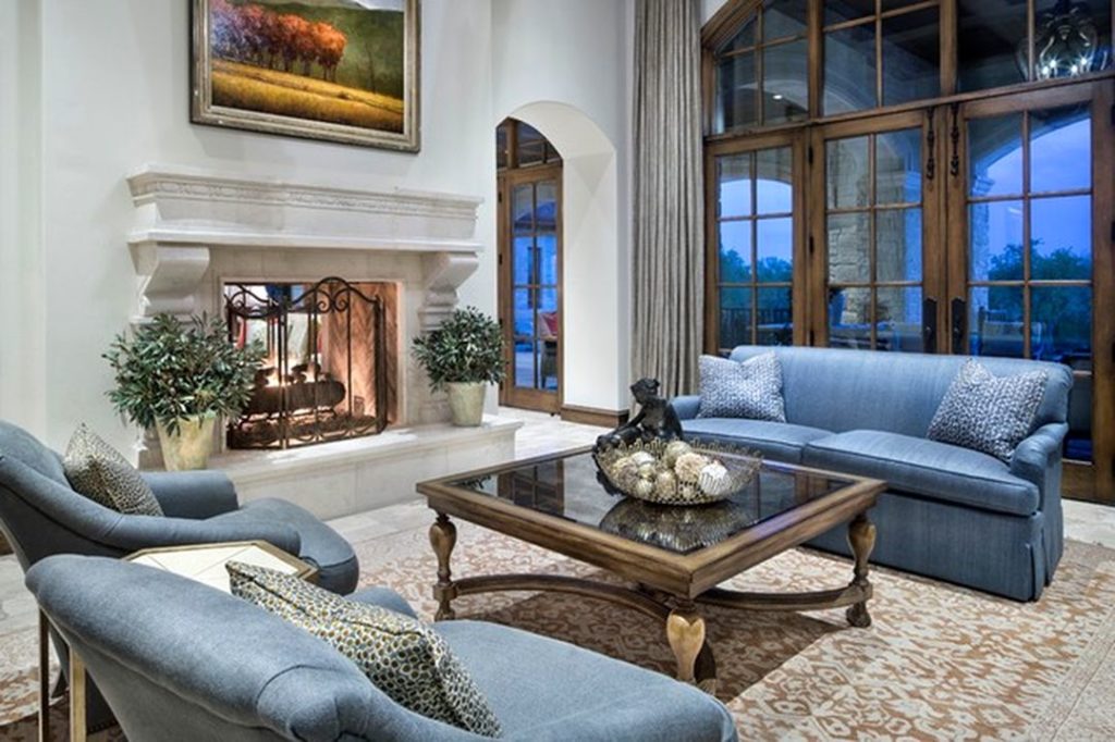 French Country Modern Mediterranean Living Room source houzz