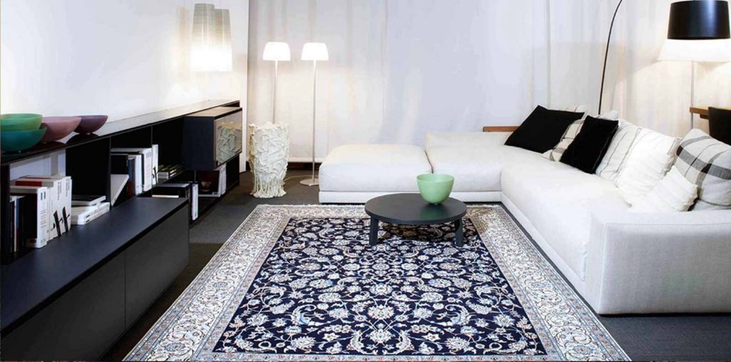 Living Room with Jason Silk Carpets source Janson Carpets