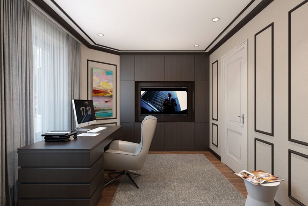 Modern classic home office interior design source behance