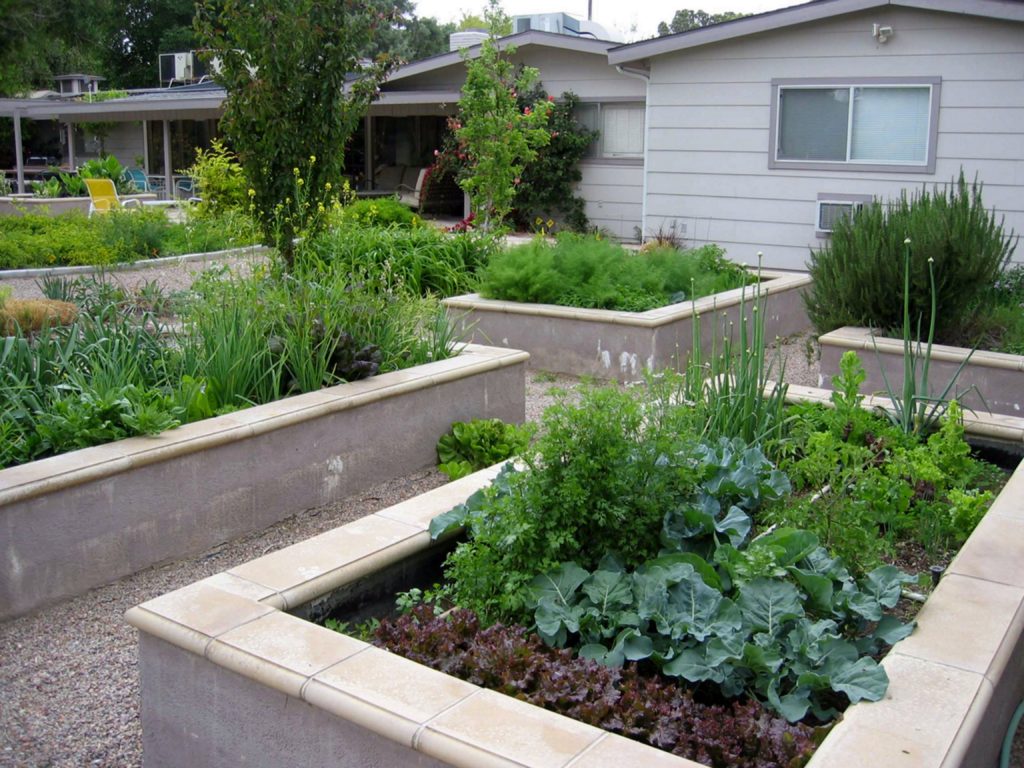 Cement raised Bed Garden via Made by Mood