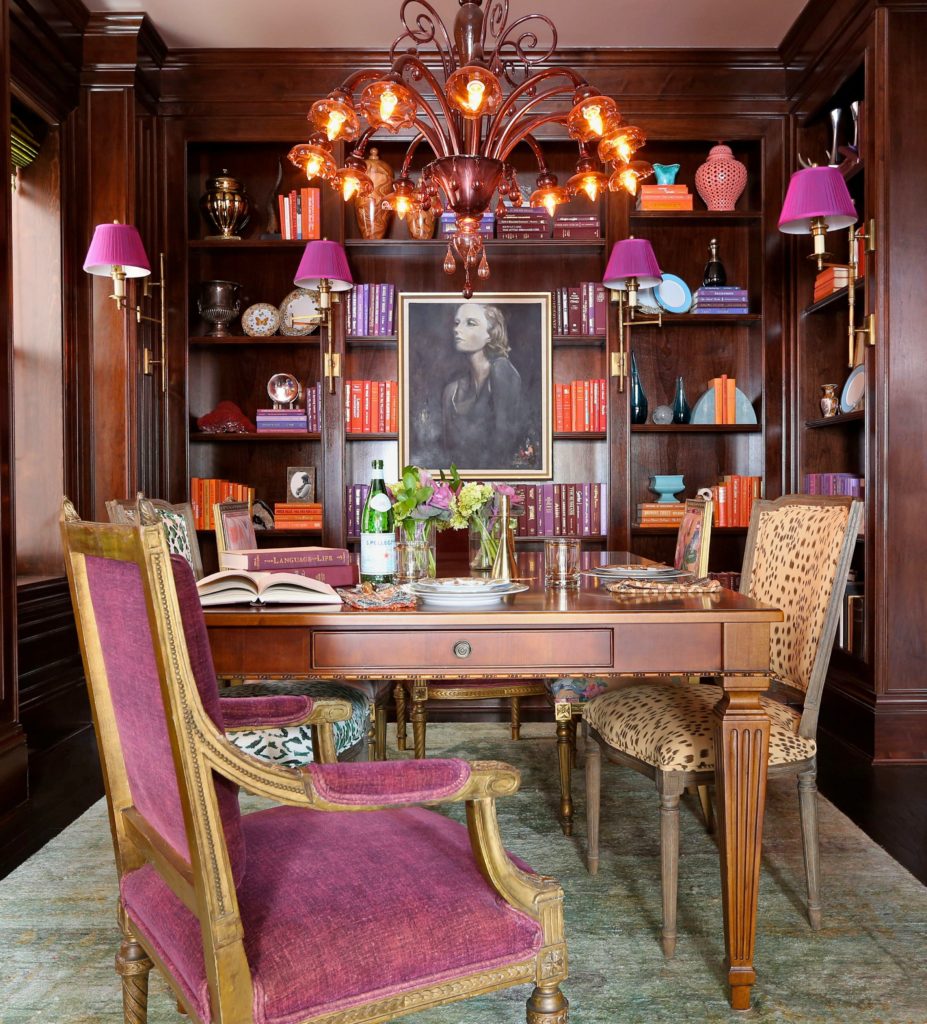 Dining Room in Maximalist Decor source 1stdibs