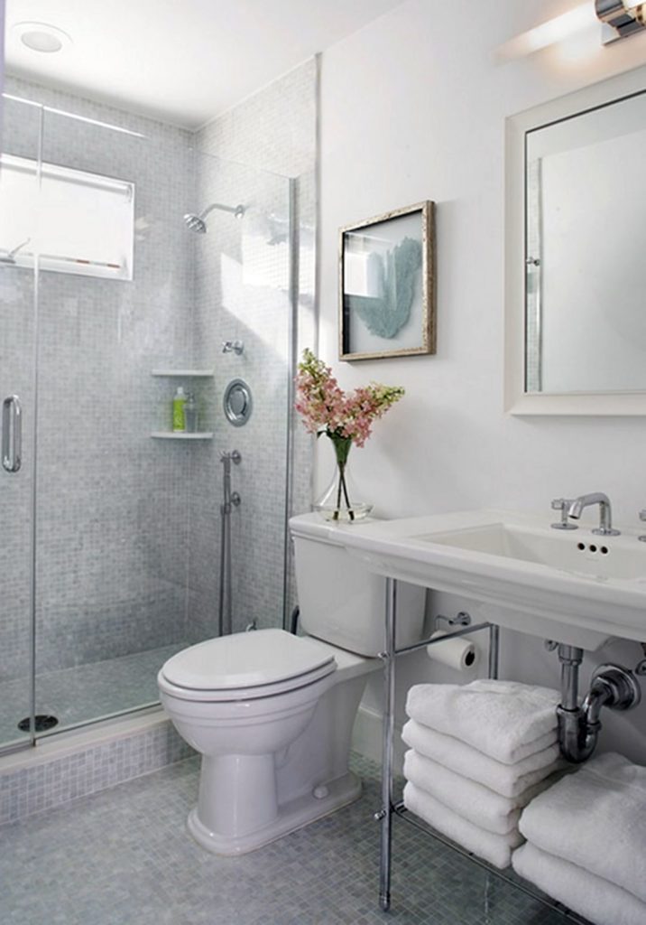 Stylish and functional small bathroom design ideas via onekindesign