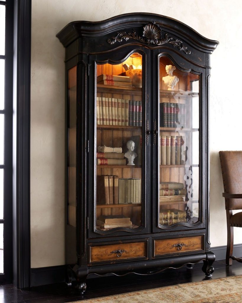 Antique Bookcases using glass doors