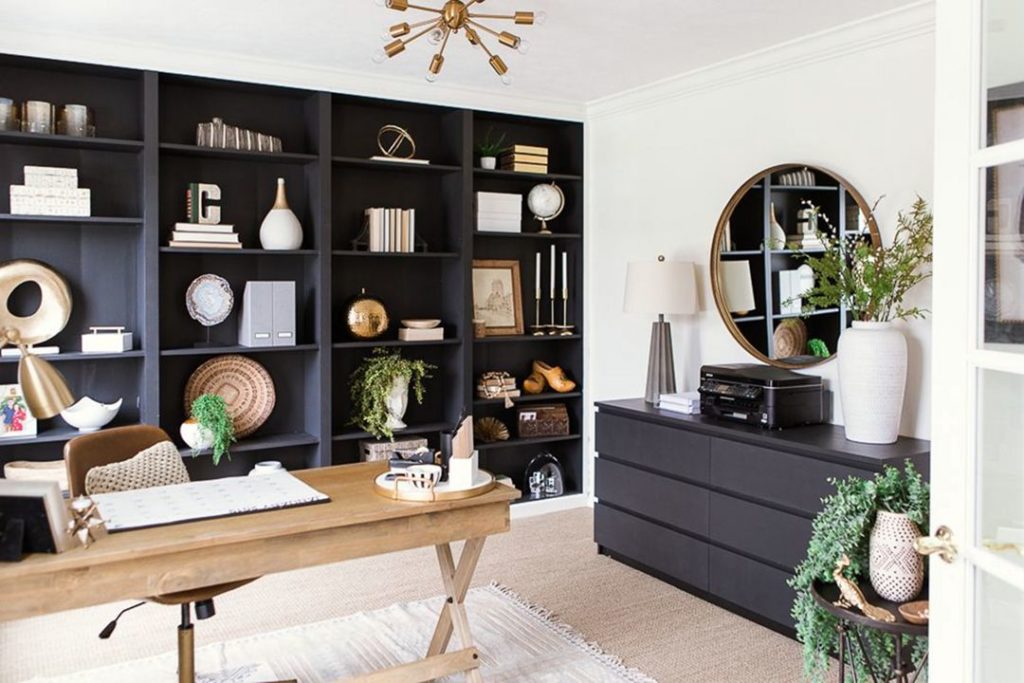 Elegant Black Styling Shelves