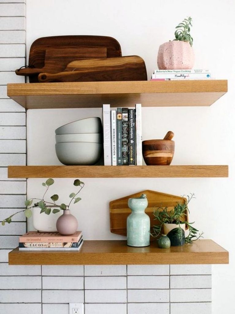Wooden shelve Kitchen Shelves