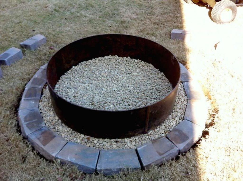 DIY Concrete Galvanized Round Fire Pit Ring Ideas