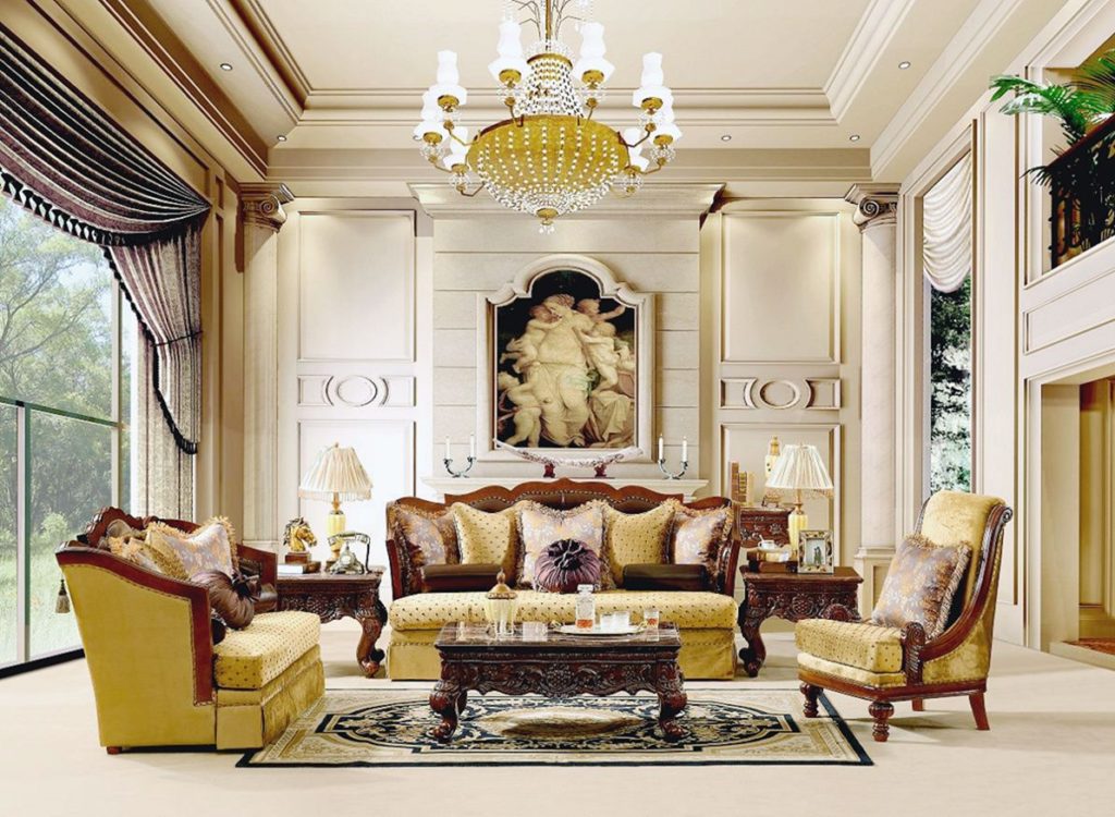 Luxurious Traditional Style Formal Living Room Style