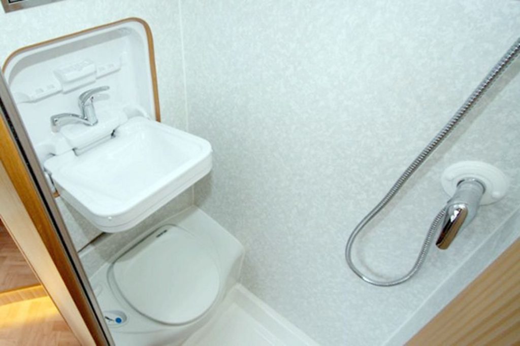 Motorhome With Compact Toilet Shower