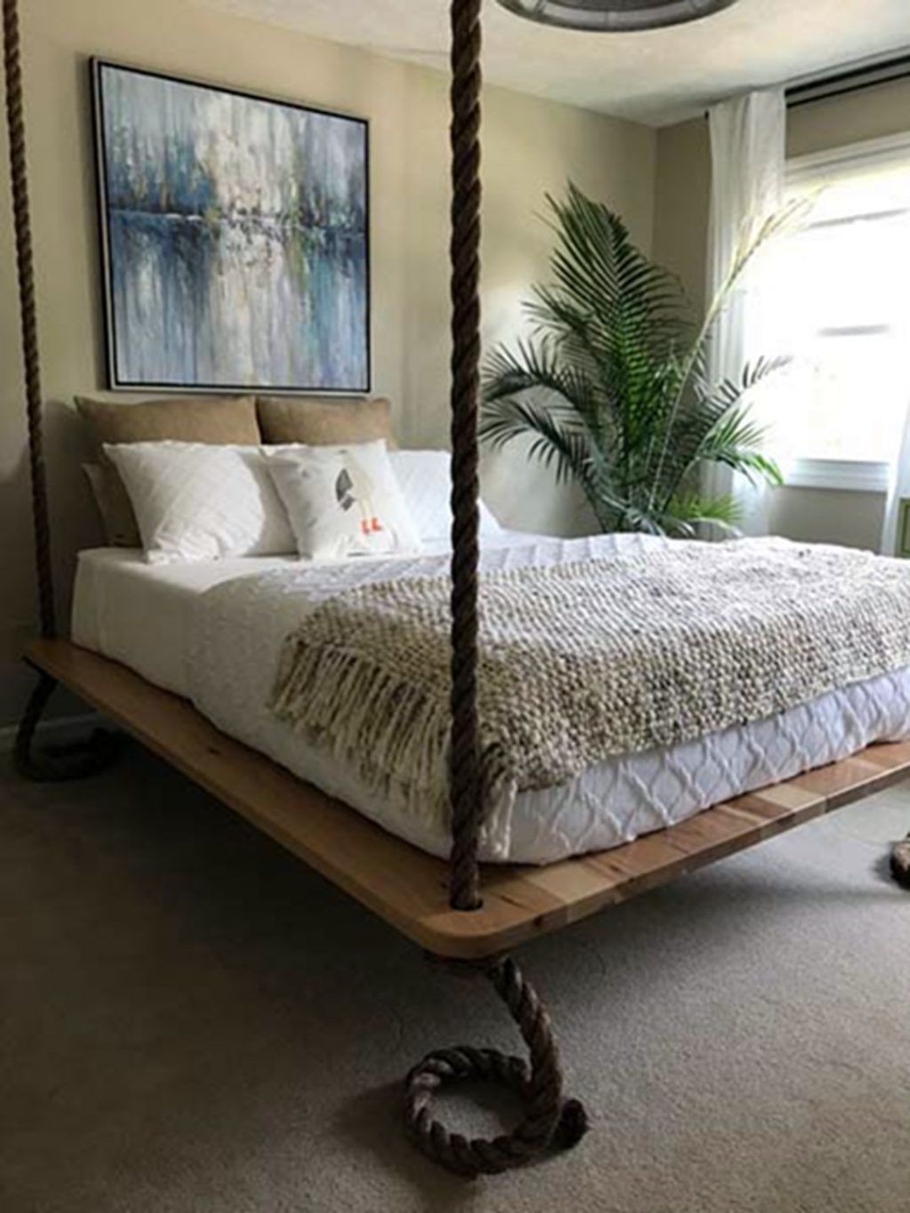 Hanging Bed With Headboard Ideas
