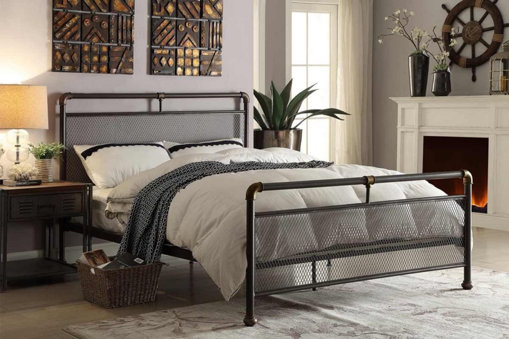 Industrial Pipe Bed Frame