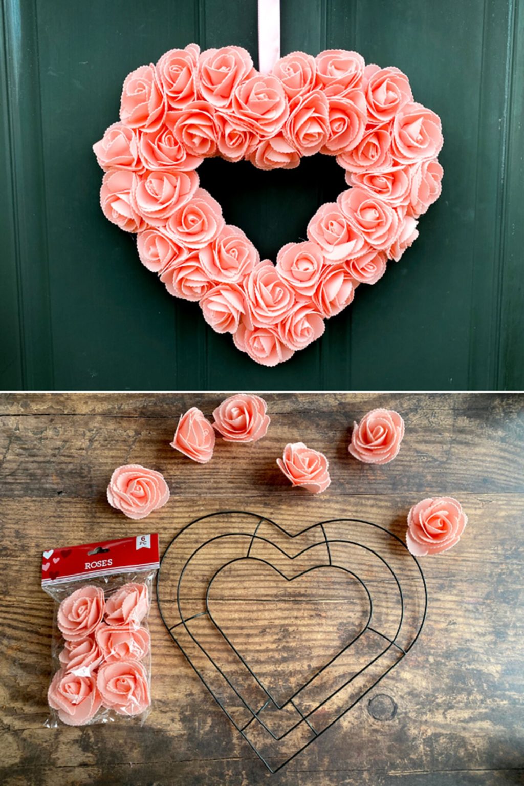 Pretty Door Wreath Ideas for DIY Valentines Decor