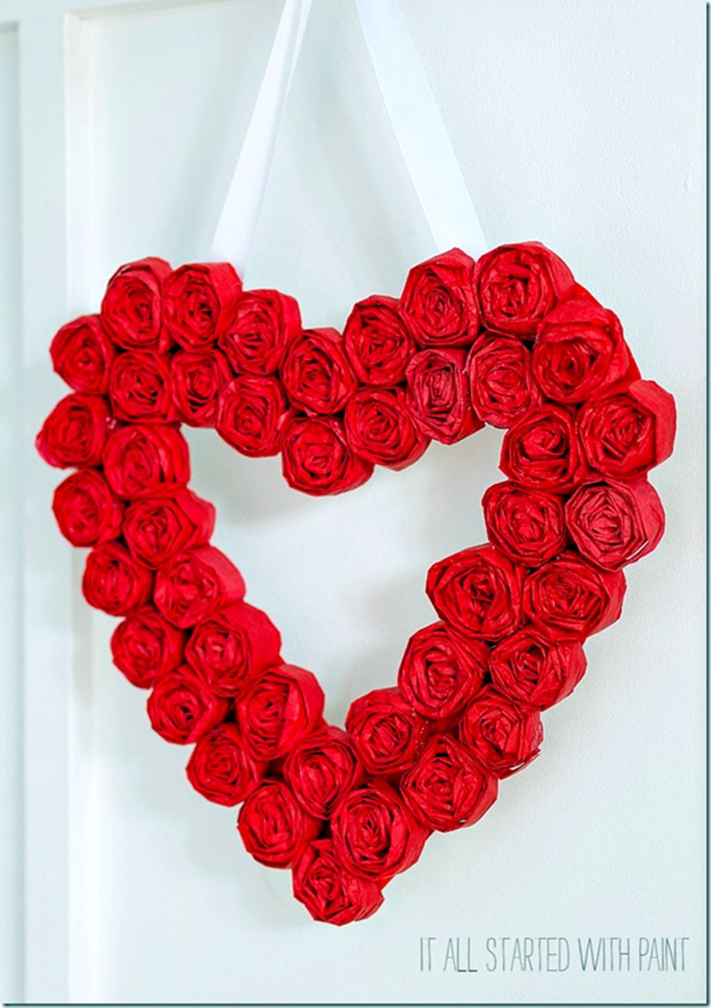 Valentine Wreath Craft Idea for Valentine's Day