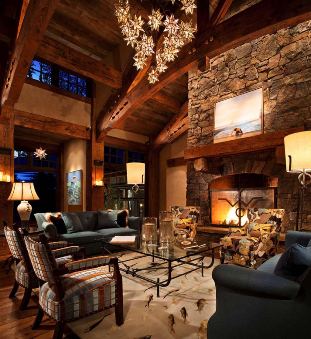 Living Room With Fireplace