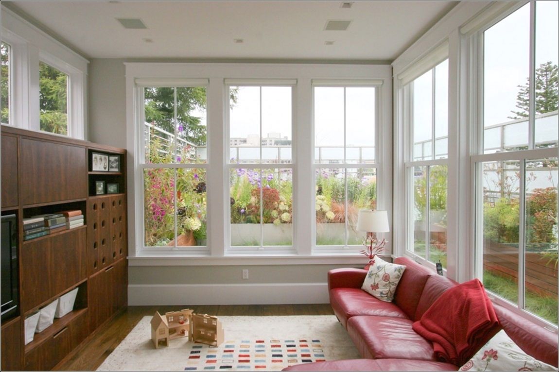 Take advantage of glass windows for small areas