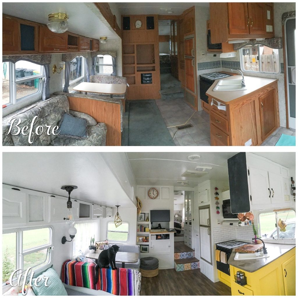 Before After Fifth Wheel Renovation
