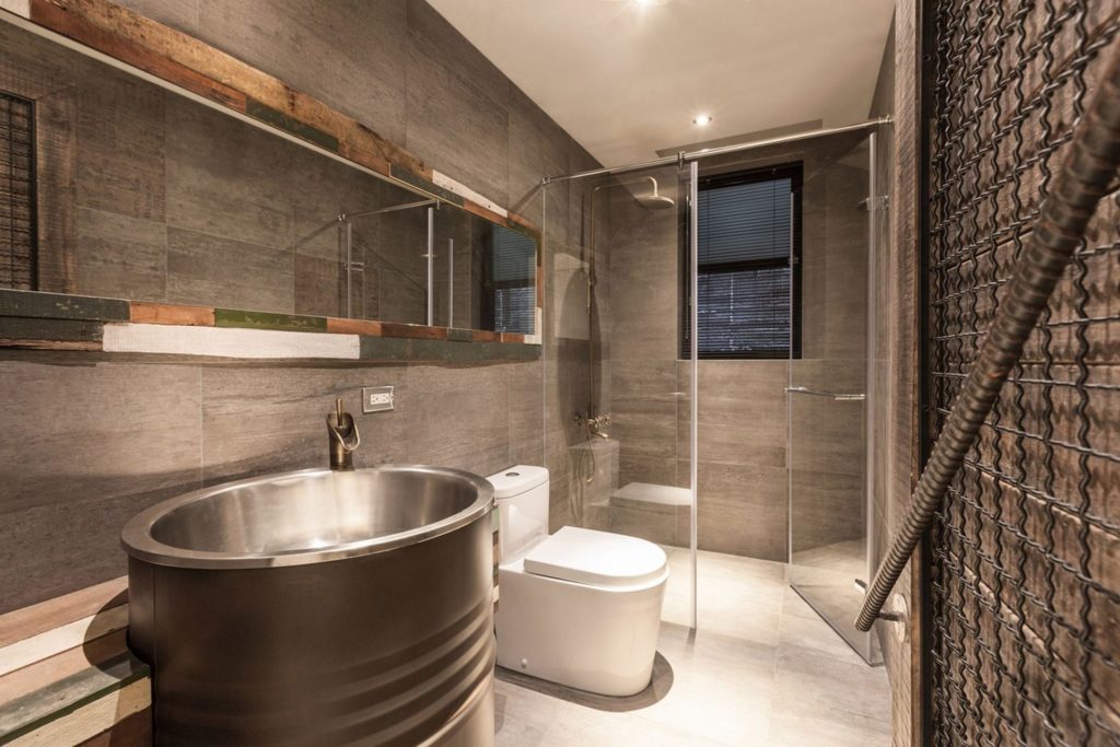 Convience Industrial Bathroom Design