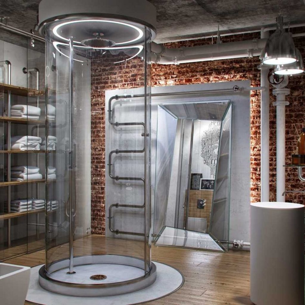 Elegant Industrial Bathroom Design