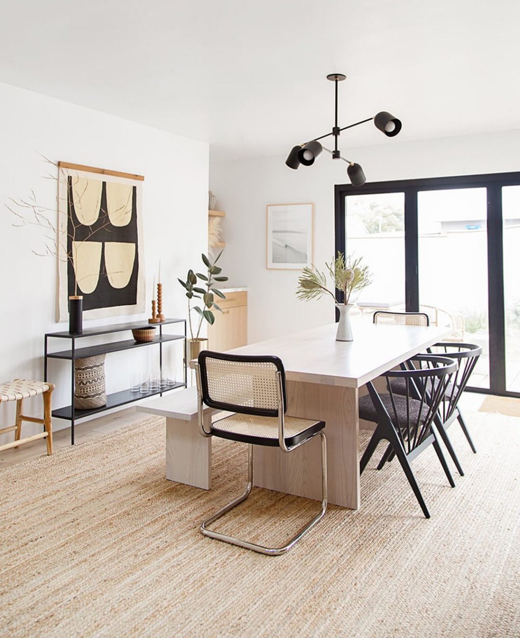 White Minimalist Dining Room Design Ideas