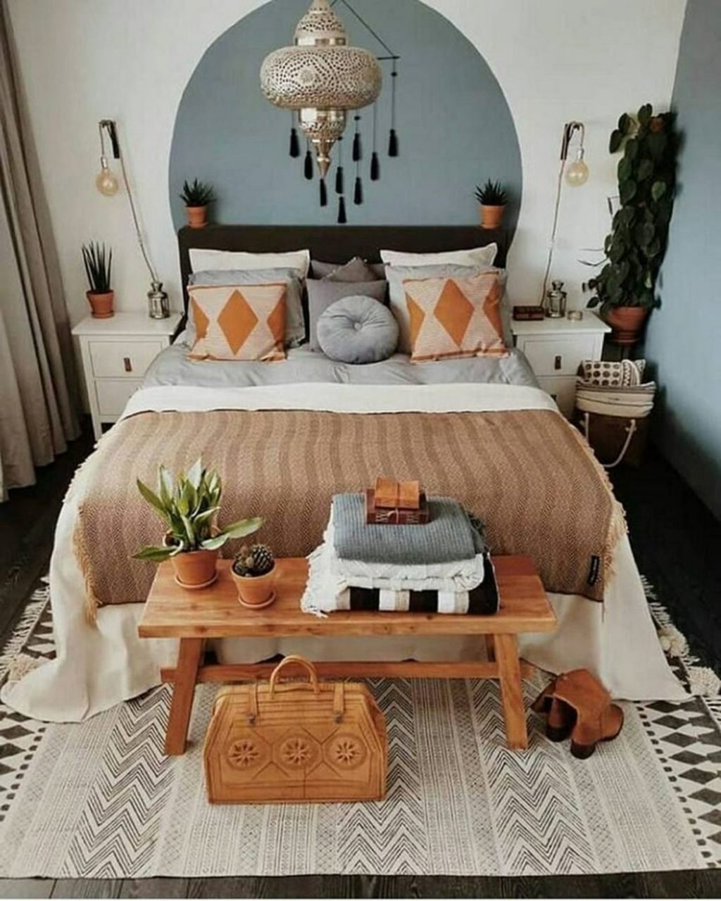 Simple Bohemian Bedroom Design Ideas