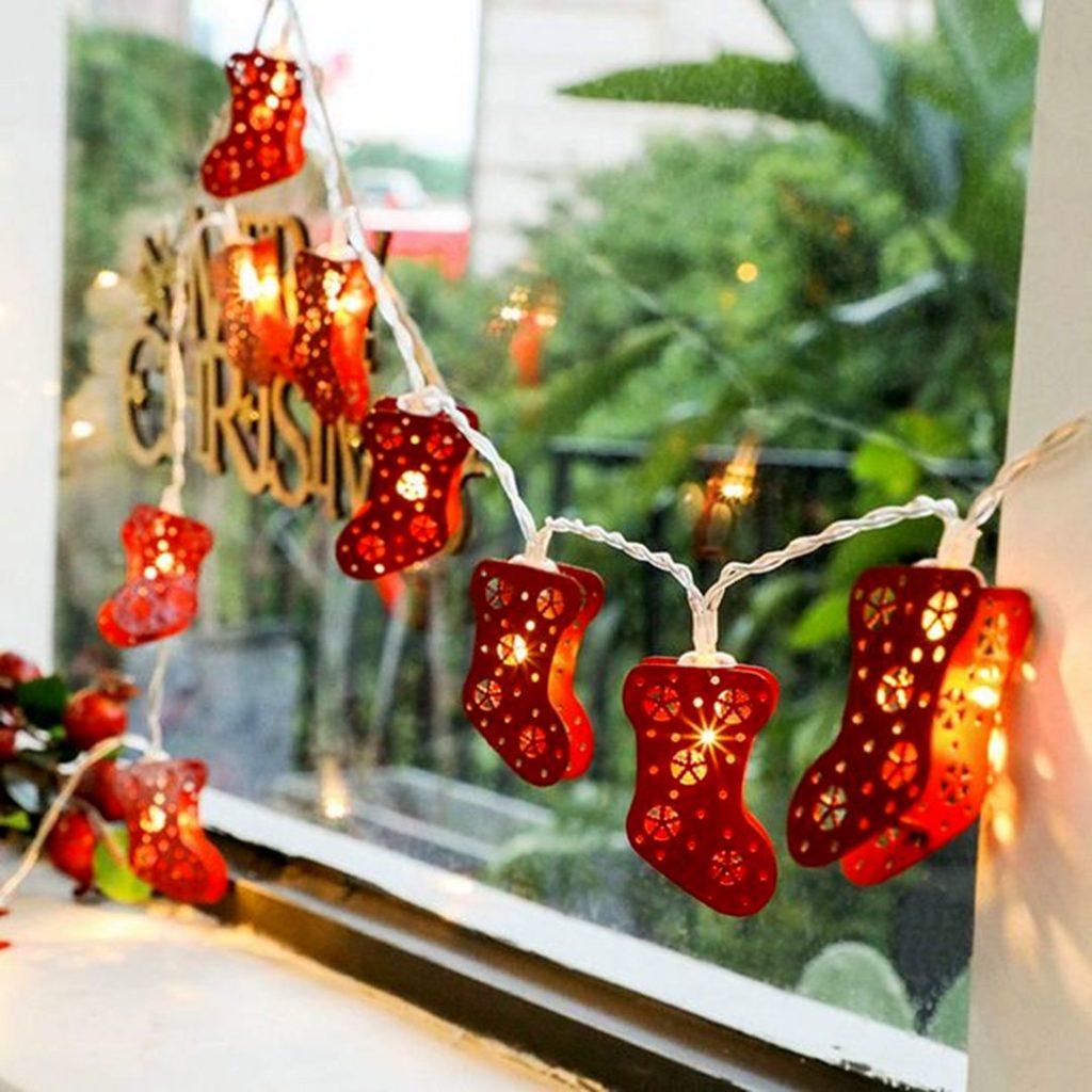 Christmas String Lights, Pinecone Bell Red Berry Garland via Walmart
