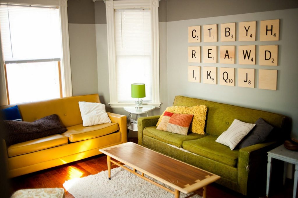 DIY Scrabble Art For Living Room
