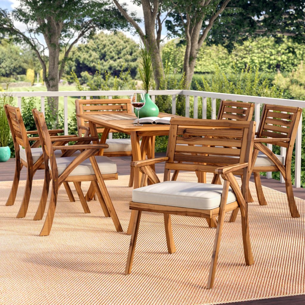 Deck Teak Furniture Outdoor Table source Wayfair