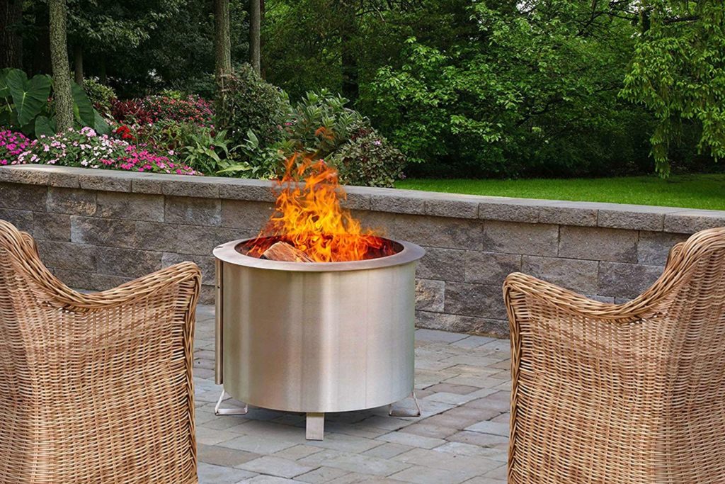 Double Flame Patio Fire Pit source Firepitmag