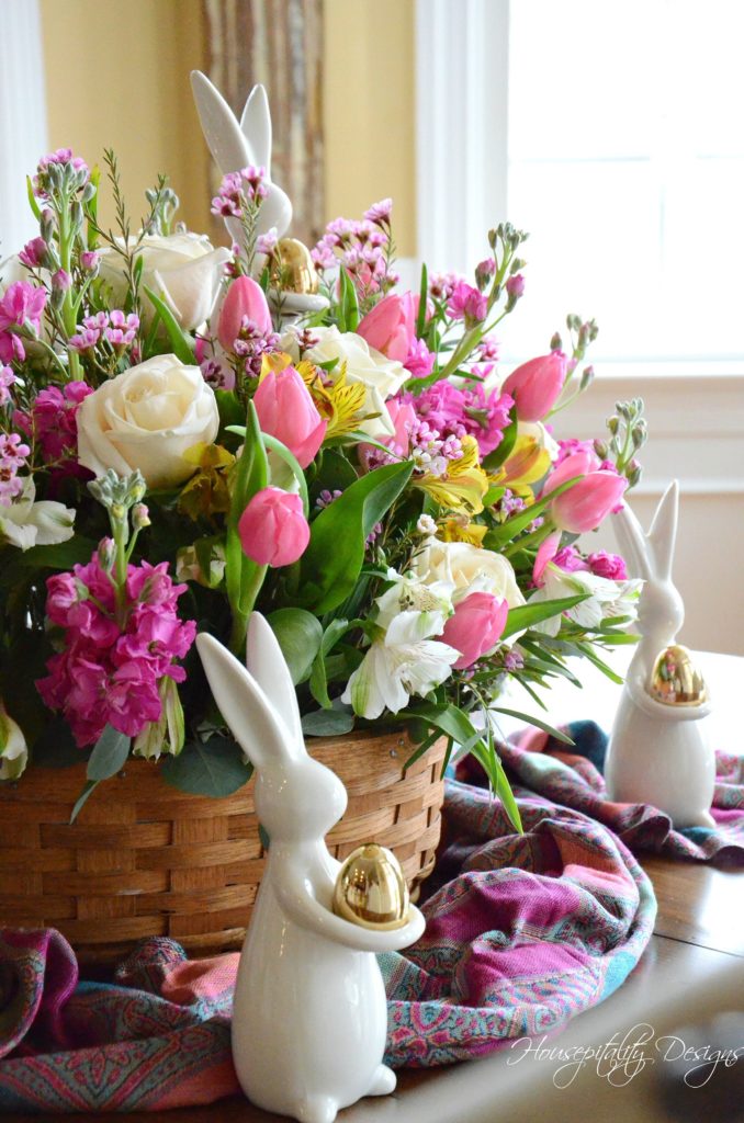 Floral Friday Easter Basket Centerpiece