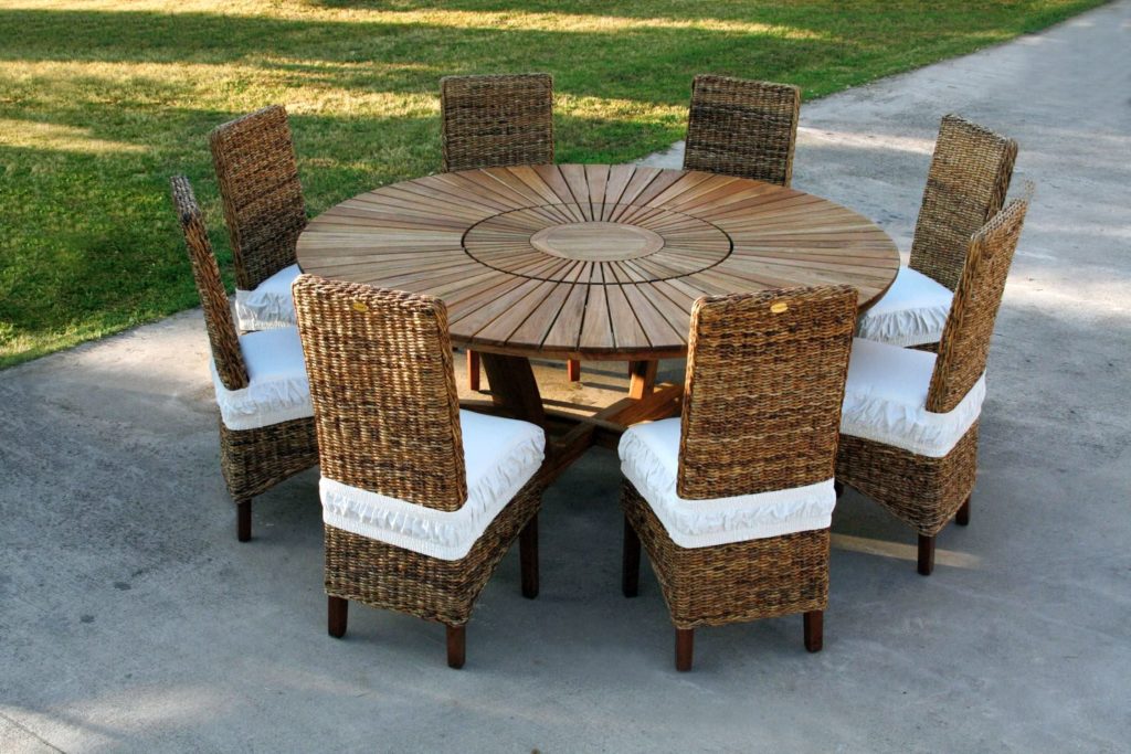 Outdoor Round Dining Table Teak Wood source Smart Arredo Design