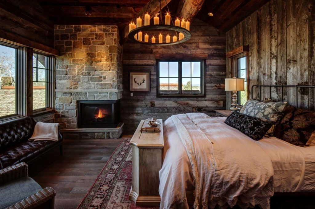 Rustic Cabin Bedroom Interior source unqual