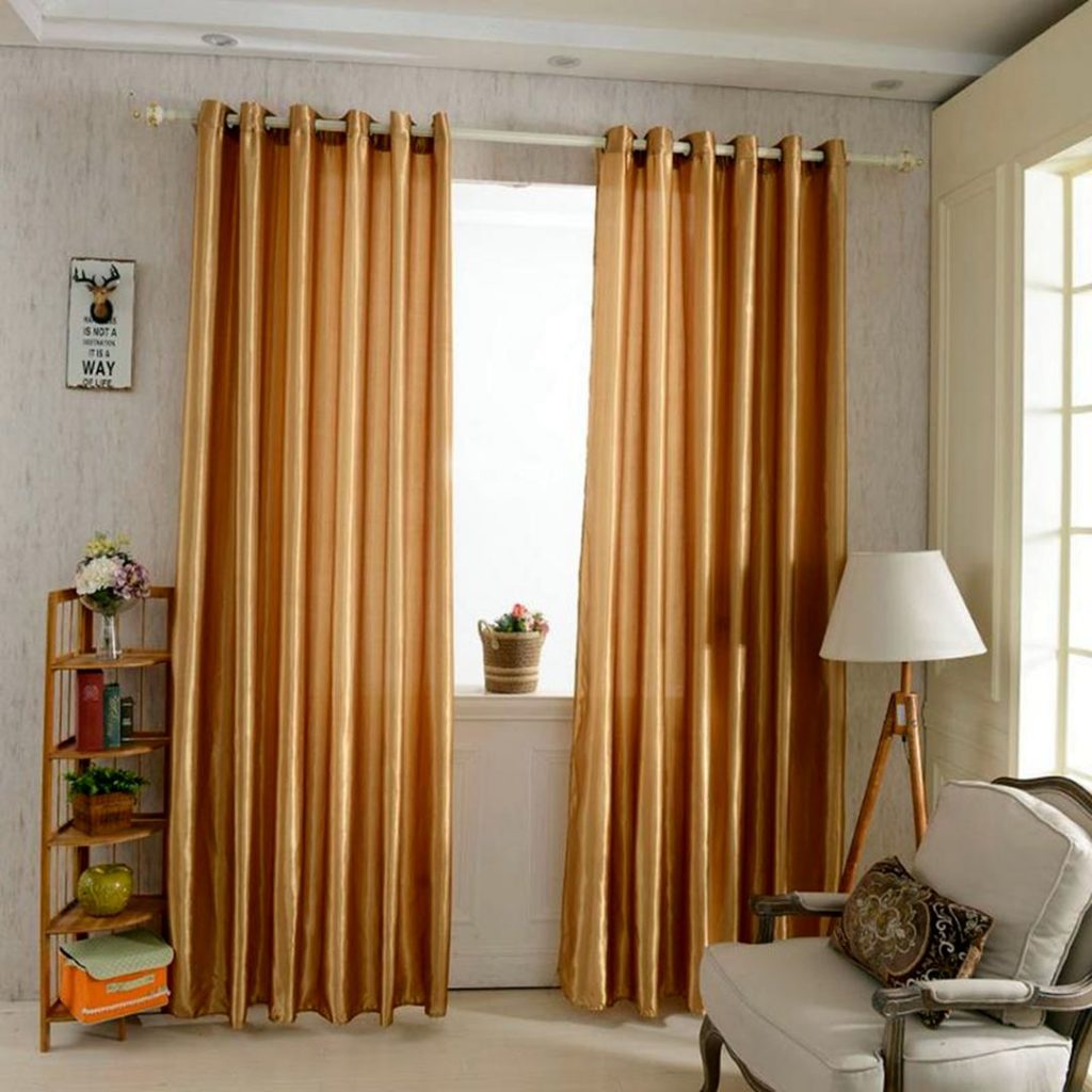 Satin Curtains Solid Color for Windows source Ali Express