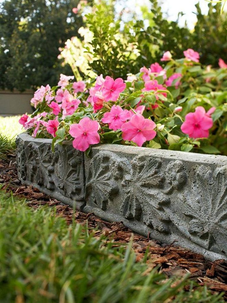 Beautiful Flower Bed in Concrete via BHG