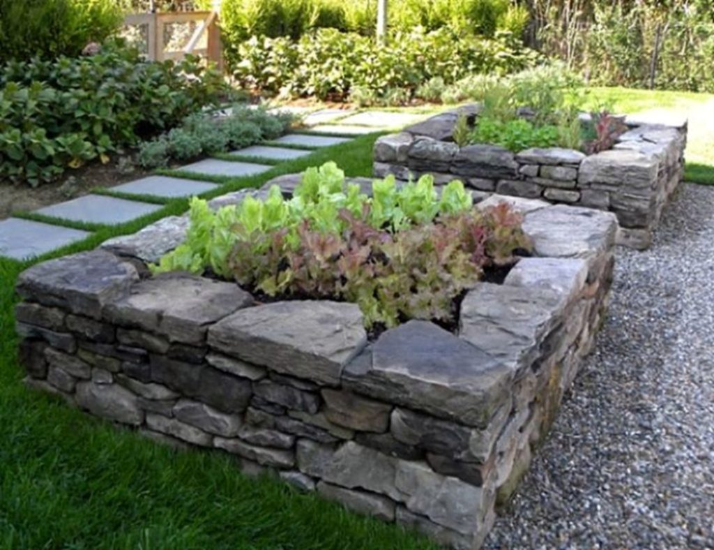 Stone Raised Garden Beds via Moolton